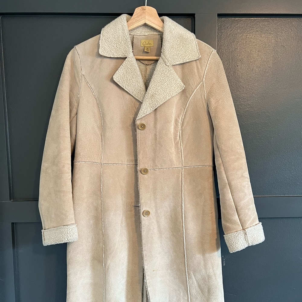 Caslon Leather Trench Coat